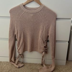 Blush cropped sweater, bought in Brazil.
